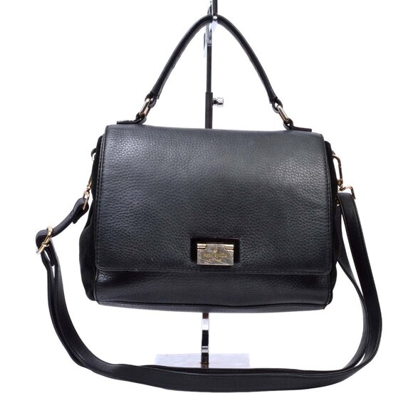 Kate Spade Black Large 2 Way Soft Leather Crossbody Purse - Picture 1 of 17
